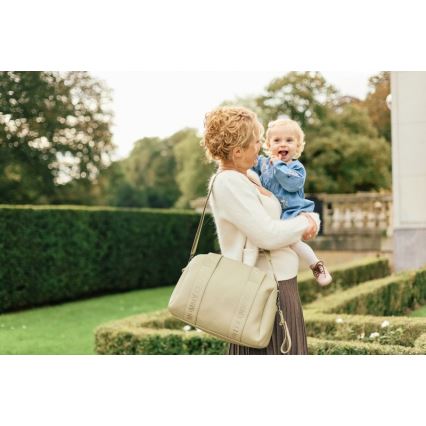 Childhome - Pelenkázótáska MOMMY CLUB LEATHER bézs