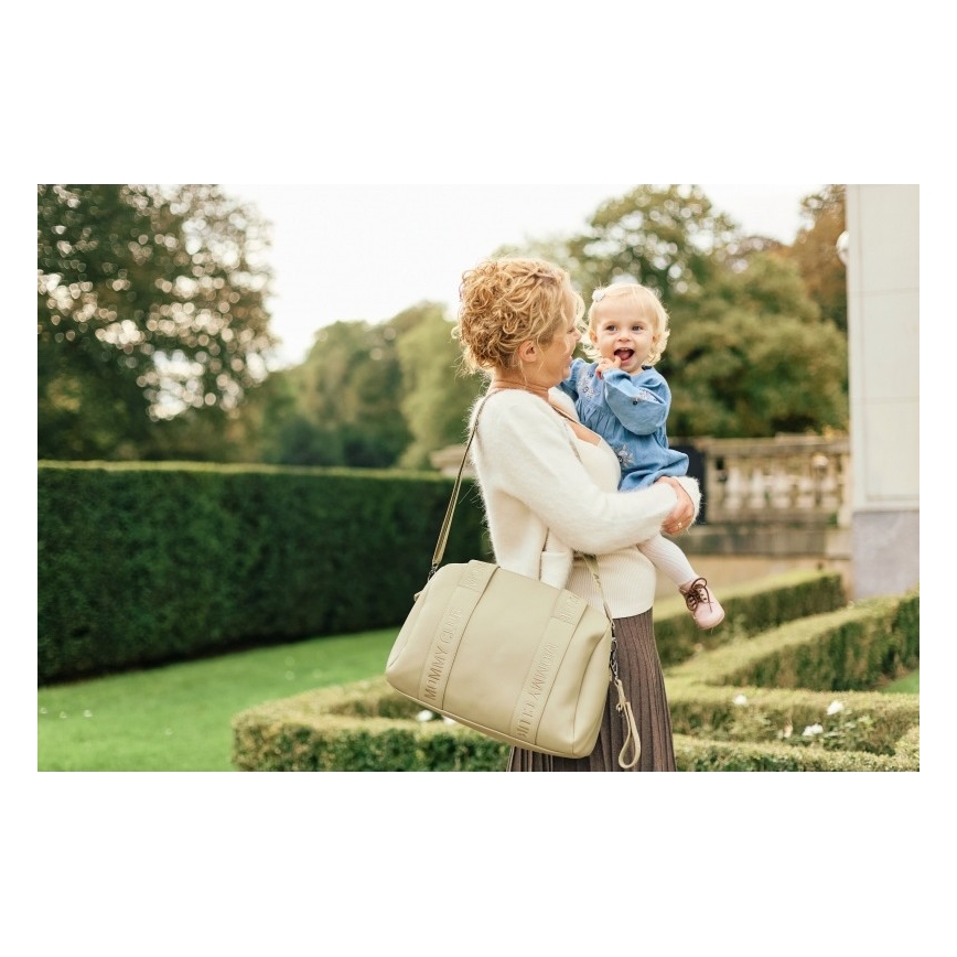 Childhome - Pelenkázótáska MOMMY CLUB LEATHER bézs