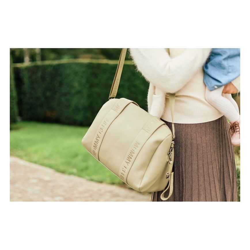 Childhome - Pelenkázótáska MOMMY CLUB LEATHER bézs