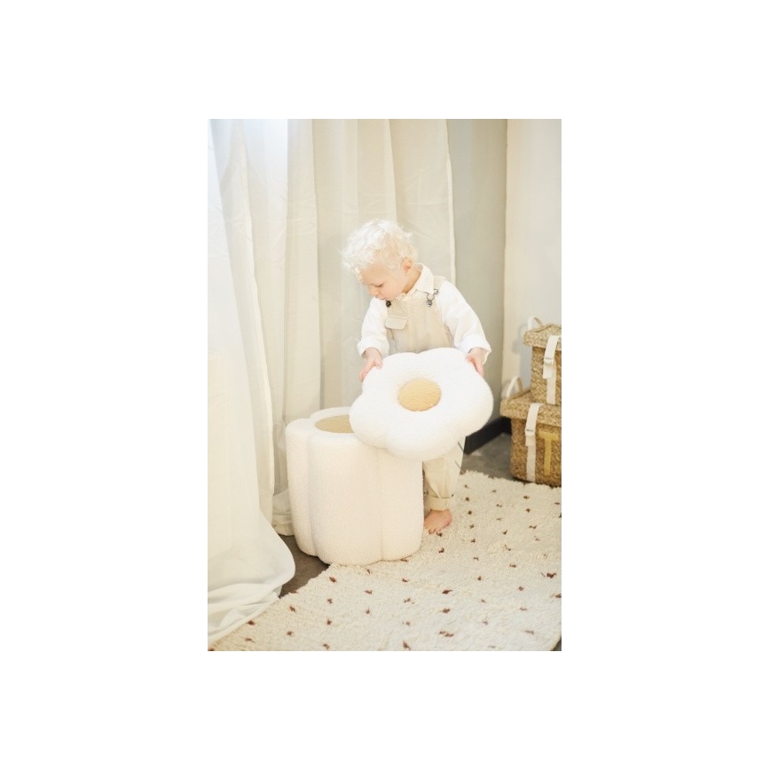 Childhome - Taburet FLOWER átm. 35 cm krémes