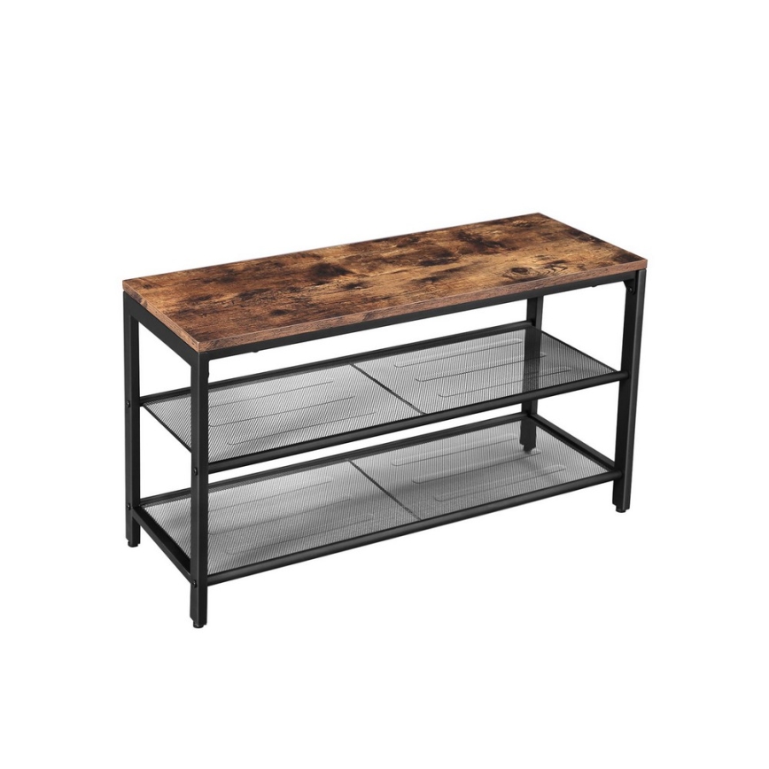 Cipős szekrény DAVOR barna/fekete