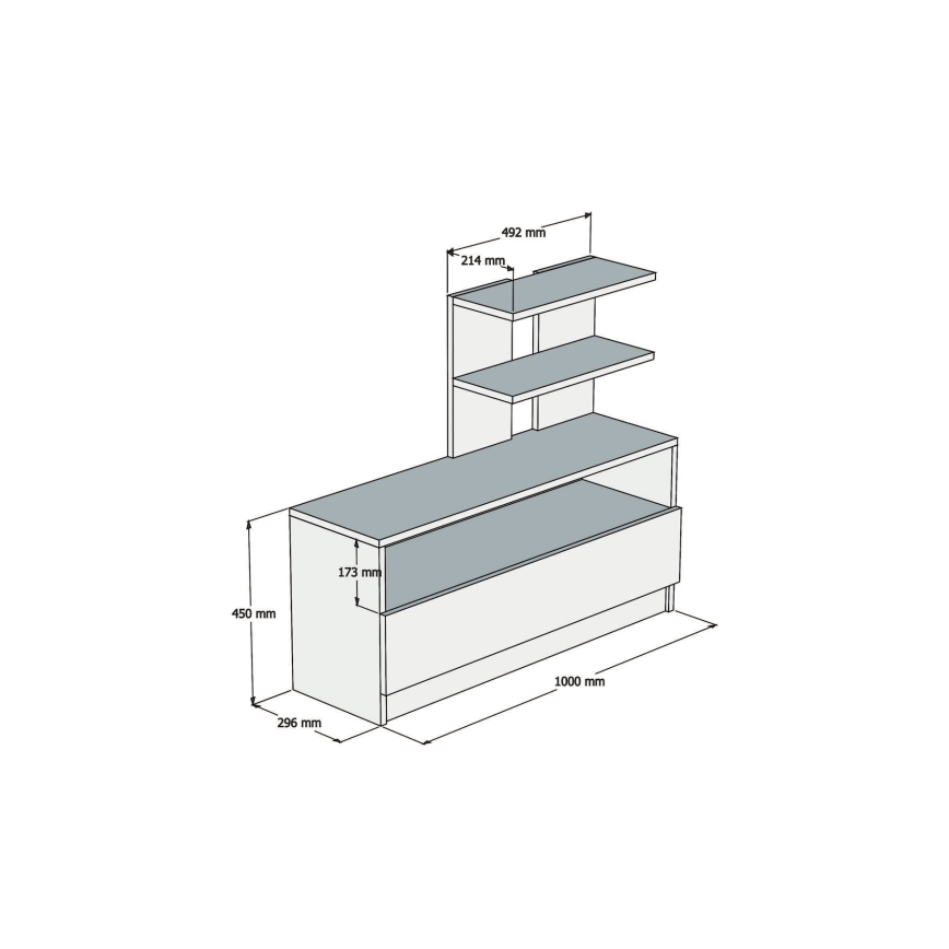 Cipősszekrény AIRY 45x100 cm barna