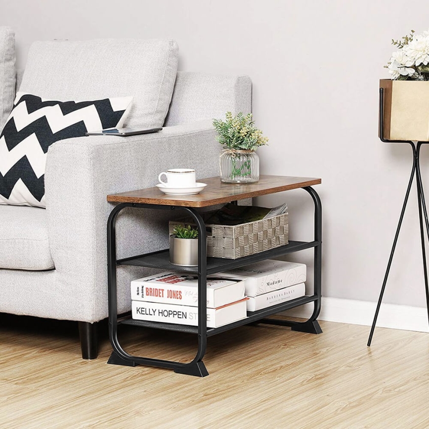 Cipőtároló DAVOR barna/fekete