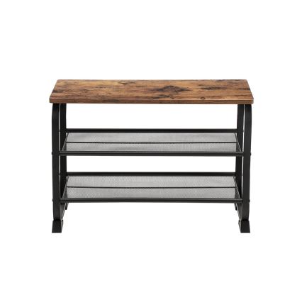 Cipőtároló DAVOR barna/fekete