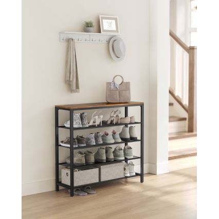 Cipőtartó DAVOR barna/fekete