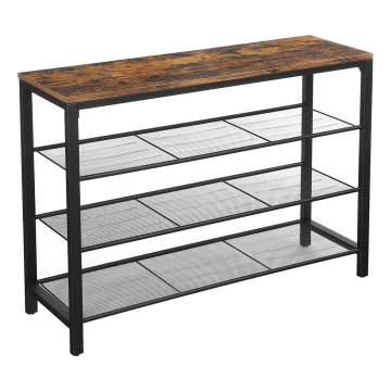 Cipőtartó szekrény DAVOR barna/fekete