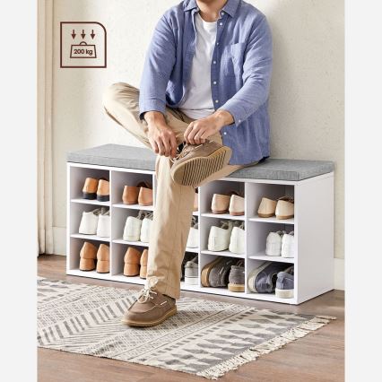 Cipőtartó VOREN, fehér/szürke