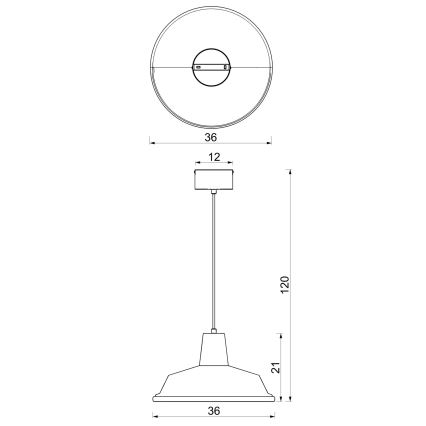 CLASS bronzszínű zsinóros csillár 1xE27/15W/230V
