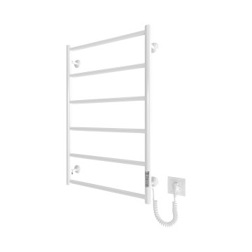 CLASSIC fürdőszobai törölközőszárító radiátor 110W/230V 81x52 cm rozsdamentes/fehér jobb oldali