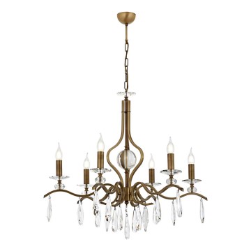 CLASSIC láncos csillár 6xE14/40W/230V bronzszínű