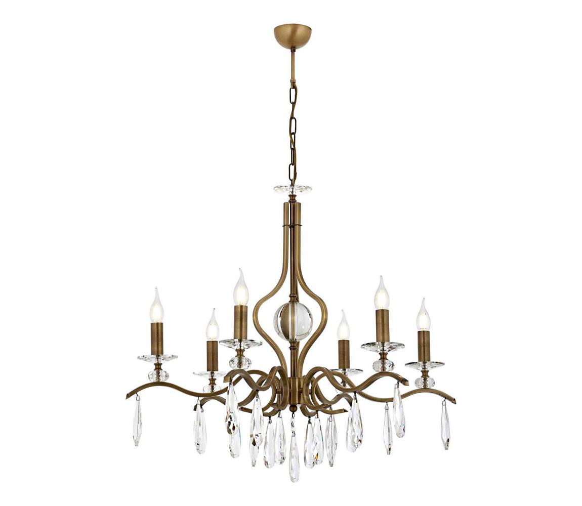 CLASSIC láncos csillár 6xE14/40W/230V bronzszínű 301AUR1352
