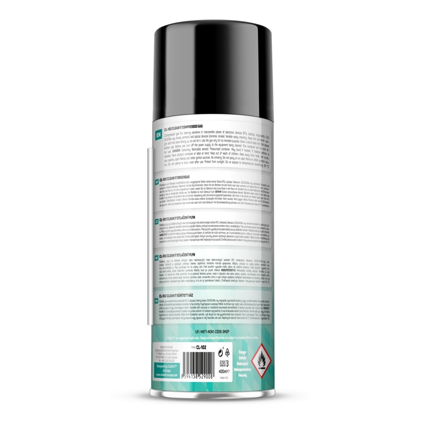 CLEAN IT CL-102 - Sűrített gáz elektronikai eszközök tisztításához 400 mm