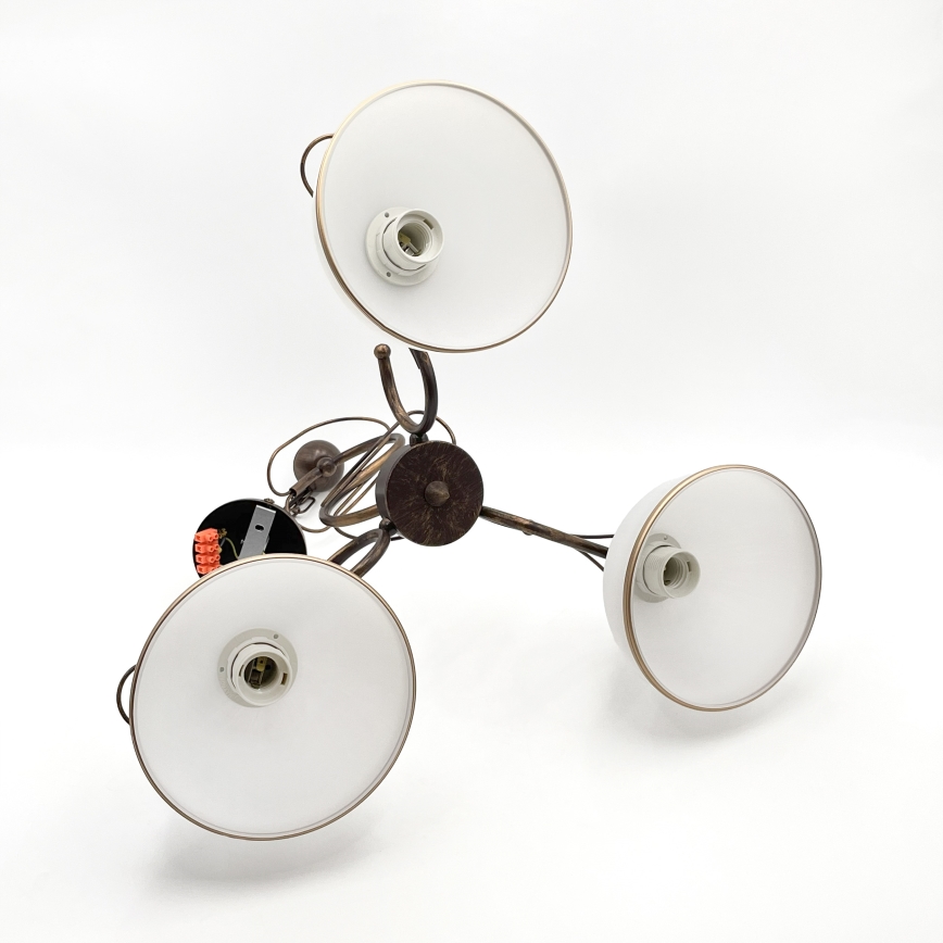 COBRA csillár rúddal 3xE27/60W/230V bronz/patina