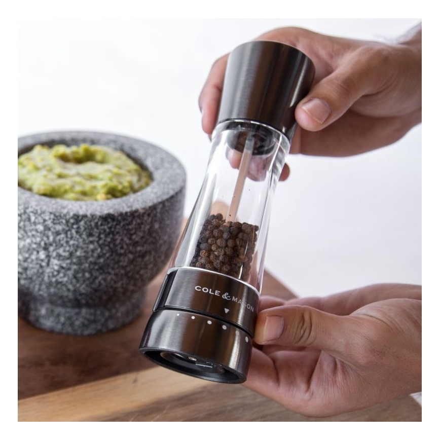 Cole&Mason - DERWENT só- és borsőrlő készlet, 2 db, 19 cm, antracit