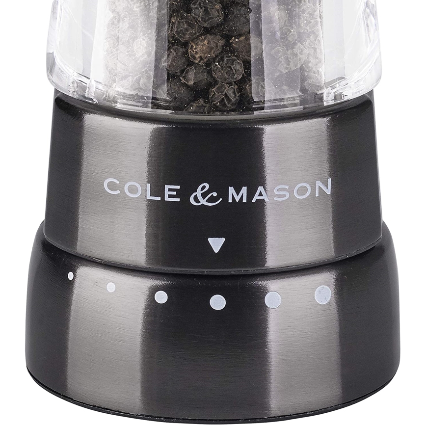 Cole&Mason - DERWENT só- és borsőrlő készlet, 2 db, 19 cm, antracit
