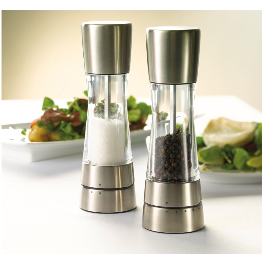 Cole&Mason - DERWENT só- és borsőrlő készlet, 2 db, 19 cm, fényes króm