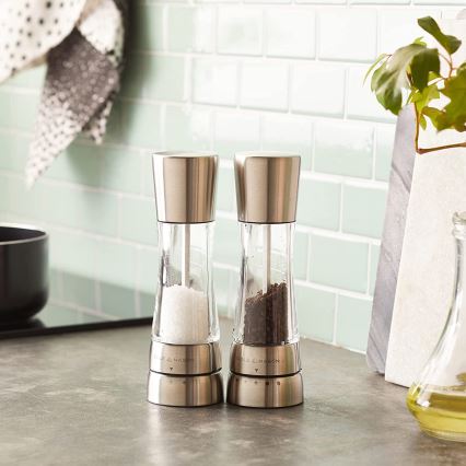 Cole&Mason - DERWENT só- és borsőrlő készlet, 2 db, 19 cm, fényes króm