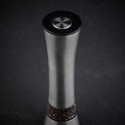 Cole&Mason - Elektromos salt or pepper grinder BURFORD 4xAAA 18 cm matt króm