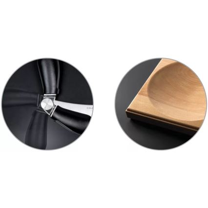 Cole&Mason - Konyhai vágódeszka hajlított késsel 21,5x51,5 cm bükk