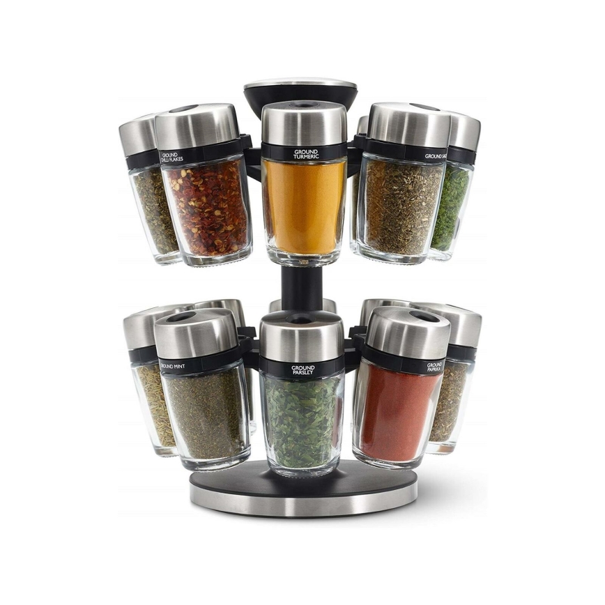 Cole&Mason - Forgatható fűszertartó állvány MASTER 17 db