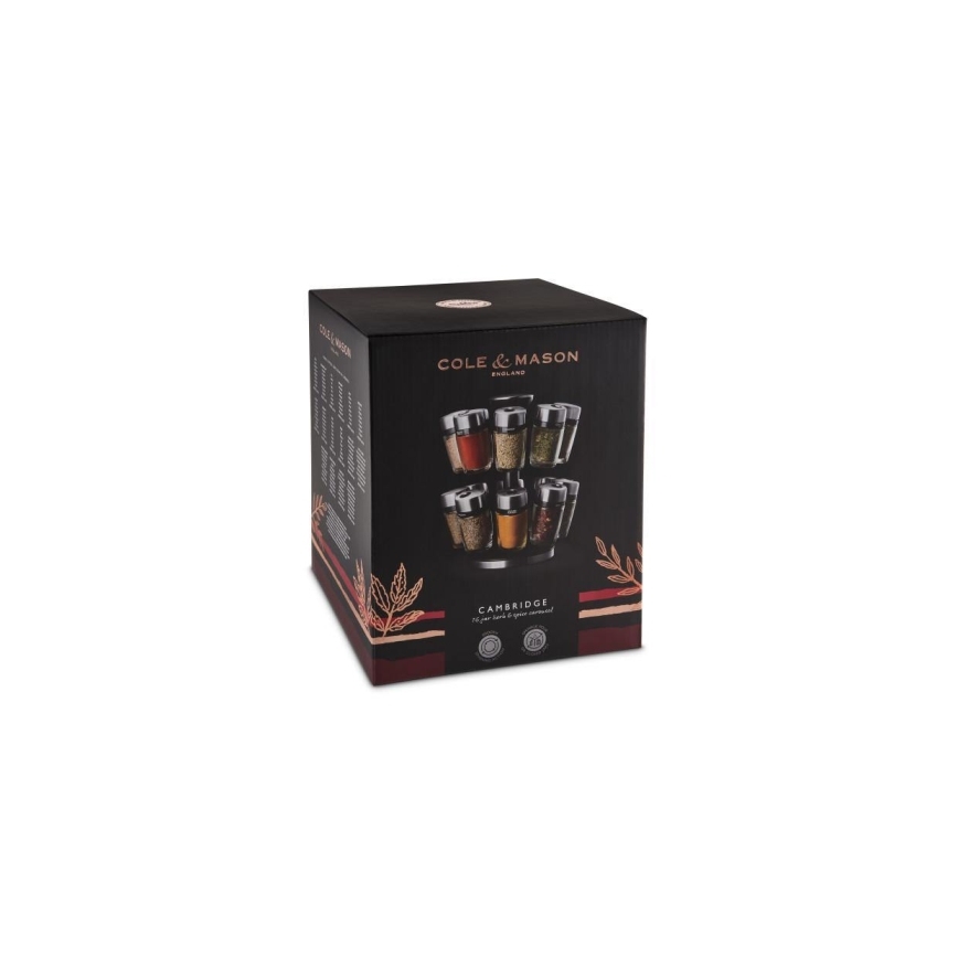 Cole&Mason - Forgatható fűszertartó állvány MASTER 17 db