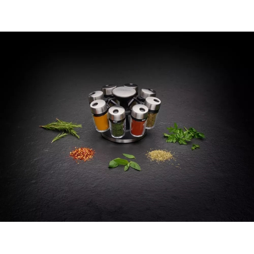 Cole&Mason - Forgatható fűszertartó állvány MASTER 9 db