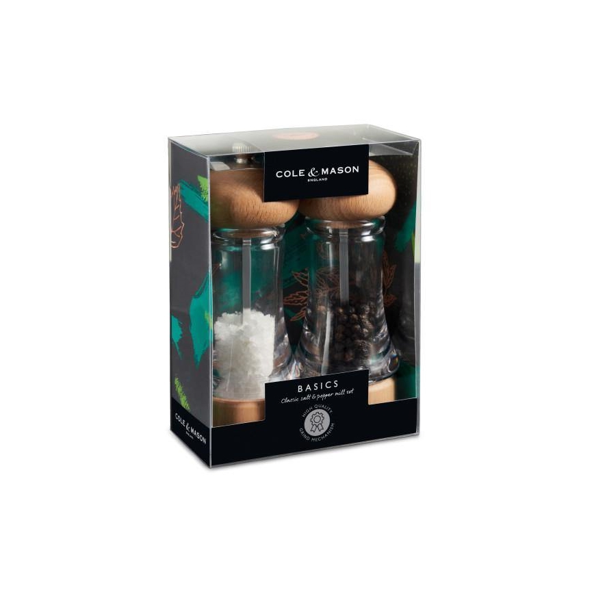 Cole&Mason - Só- és borsdaráló készlet BASICS 2 db bükk 16 cm