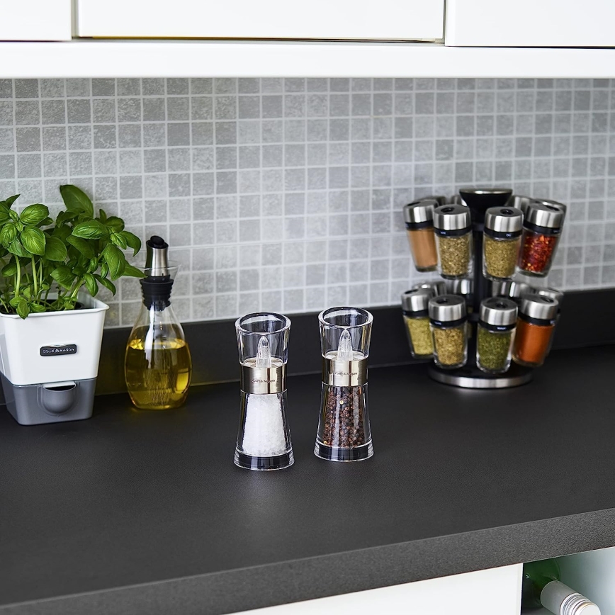 Cole&Mason - Só- és borsdaráló készlet FLIP 2 db 15,4 cm króm