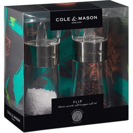 Cole&Mason - Só- és borsdaráló készlet FLIP 2 db 15,4 cm króm