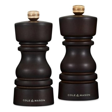Cole&Mason - Só- és borsdaráló készlet LONDON 2 db 13 cm bükkfa/barna