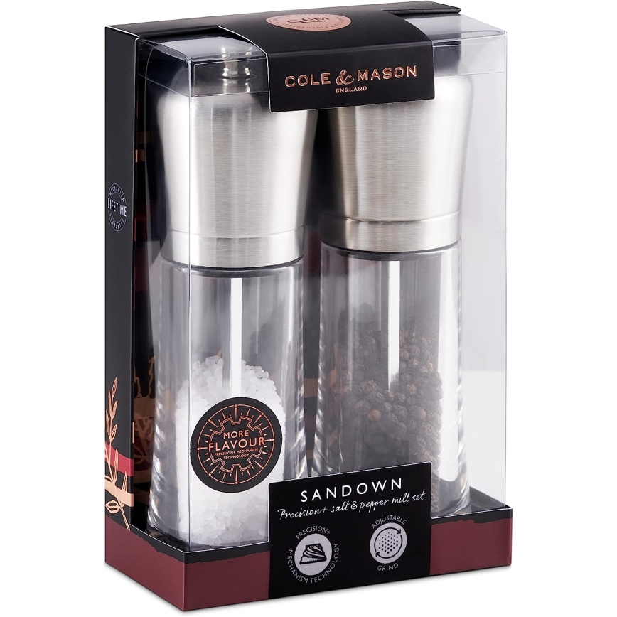 Cole&Mason - Só- és borsdaráló készlet SANDOWN 2 db 18 cm
