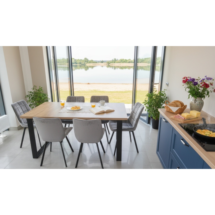 Kinyitható étkezőasztal COLIN tölgy