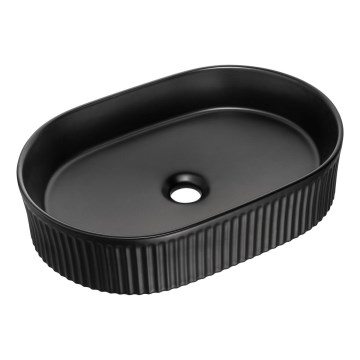 COMAD BEYOND 5 BLACK (E-6564) - BEYOND 48x32,5 cm-es mosdó pult alá, kerámia/matt fekete