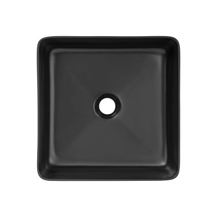 COMAD UM-6276 SLIM 40 BLACK DP - SLIM mosdó 37x37 cm kerámia/matt fekete