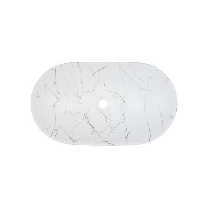 COMAD UN-LENA-MW17 - LENA mosdó 61,5x36 cm, kerámia/matt fehér, pult alá szerelhető