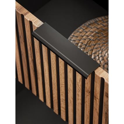 COMAD XILO BLACK WOTAN 82-60-D-2S - Mosdó alatti fürdőszobai szekrény XILO 57x60,2 cm, fekete/wotan tölgy