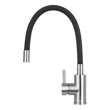 Concept BDC7138 - Mosogató csaptelep rugalmas kifolyókarral, fényes króm/fekete