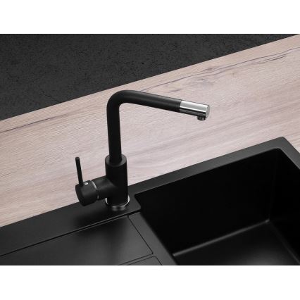 Concept BDG4327BC - Konyhai mosogató csaptelep 27,3 cm gránit/fekete