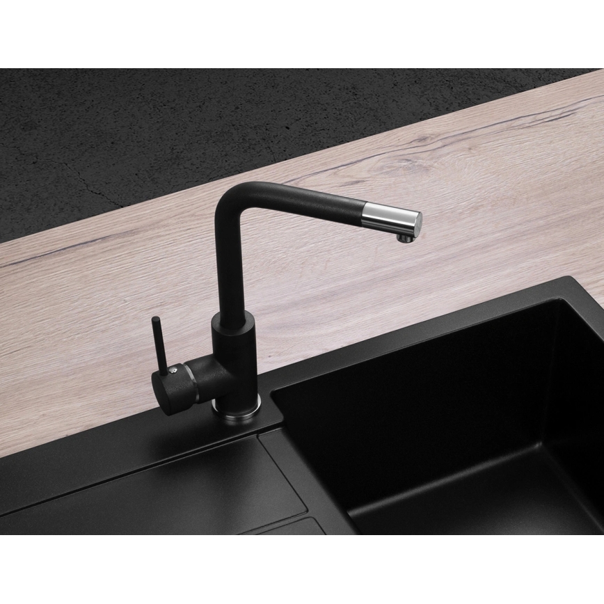 Concept BDG4327BC - Konyhai mosogató csaptelep 27,3 cm gránit/fekete