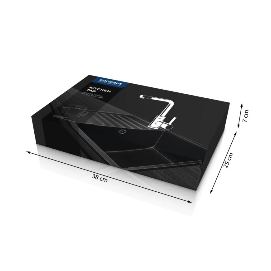 Concept BDG4327BC - Konyhai mosogató csaptelep 27,3 cm gránit/fekete