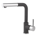 Concept BDG4527BC - Mosogató csaptelep kihúzható zuhanyfejjel 26,9 cm gránit/fekete