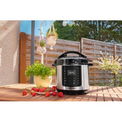 Concept CK8001 - Multifunkciós elektromos kukta 5,6 l, 1000 W/230 V, Wi-Fi, rozsdamentes acél