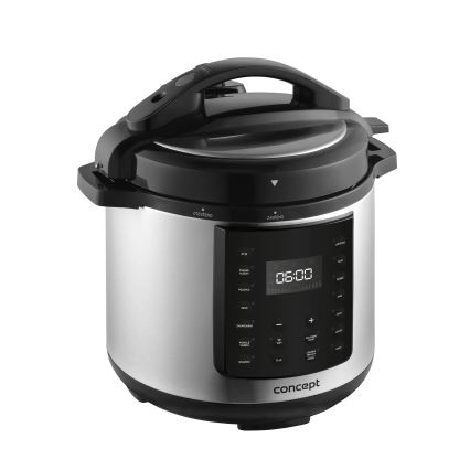 Concept CK8001 - Multifunkciós elektromos kukta 5,6 l, 1000 W/230 V, Wi-Fi, rozsdamentes acél