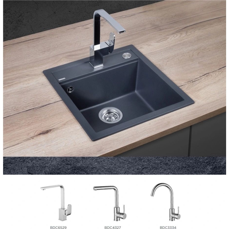 Concept DG00C50DG - CUBIS konyhai mosogató 49 x 51 cm, gránit, sötétszürke