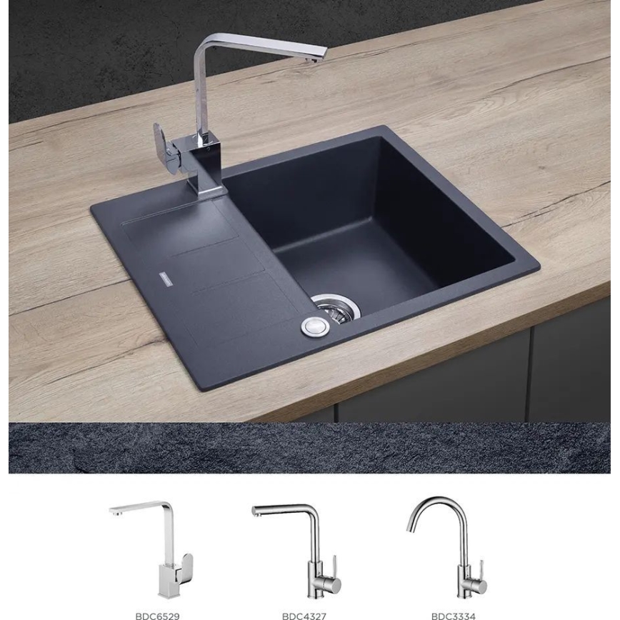 Concept DG05C45DG - Konyhai mosogató CUBIS 50x62 cm gránit/sötétszürke