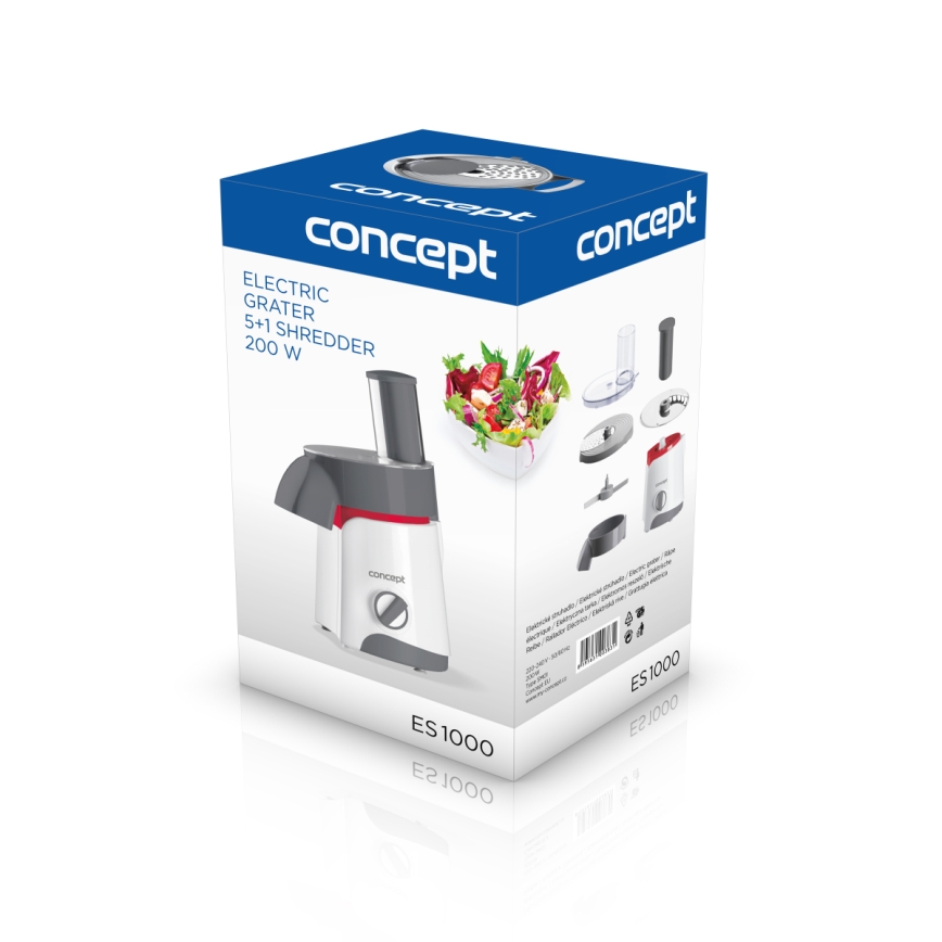 Concept ES1000 - Elektromos reszelő 200W/230V fehér/szürke