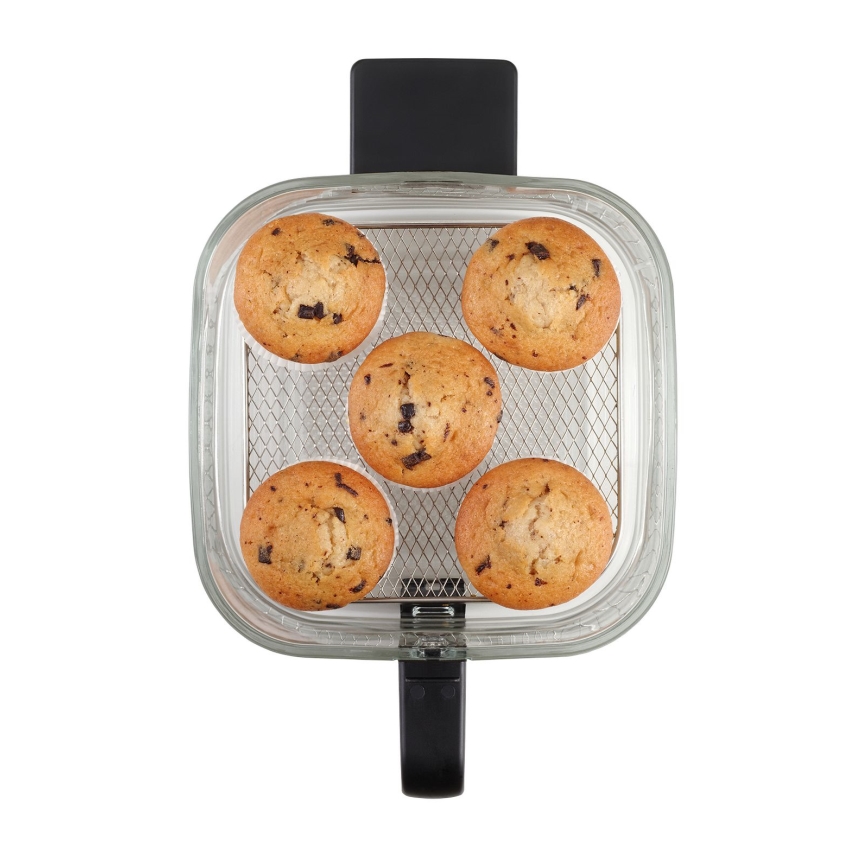 Concept FR5500 - Forró levegős sütő GLASS & FAST 5,5 l 1200W/230V fekete