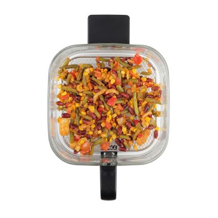 Concept FR5500 - Forró levegős sütő GLASS & FAST 5,5 l 1200W/230V fekete