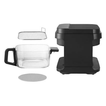 Concept FR5500 - Forró levegős sütő GLASS & FAST 5,5 l 1200W/230V fekete