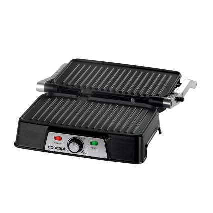 Concept ge2005 - Kontakt grill 1500W/230V rozsdamentes/fekete